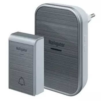 звонок беспроводной NAVIGATOR IP20/IP44 230В/1x23А серебро