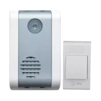 звонок ЭРА беспроводной до 100м IP20 32 мелодий 2хАА белый