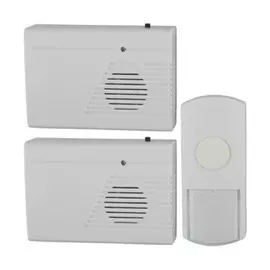 звонок ЭРА два динамика 6 мелодий IP44 2хАА белый