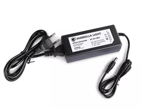 Блок питания для светодиодной ленты с вилкой 12V 48W Ambrella LED Driv