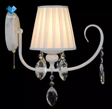 Бра Eurosvet 10021 10021/1 белый с золотом/прозрачный хрусталь Strotski