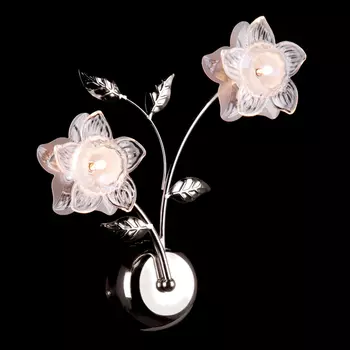 Бра с цветочками 4827 4827/2 хром/белый Eurosvet