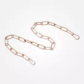 Eurosvet 10302 цепь длиной 1 метр с 2 карабинами белый с золотом, арт.