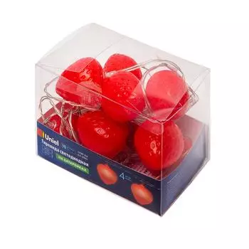 Гирлянда Uniel ULD-S0400-010/STB/2AA RED IP20 STRAWBERRY
