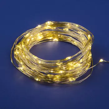 Гирлянда Uniel ULD-S1000-100/SCB/3AA WARM WHITE IP20 DEW