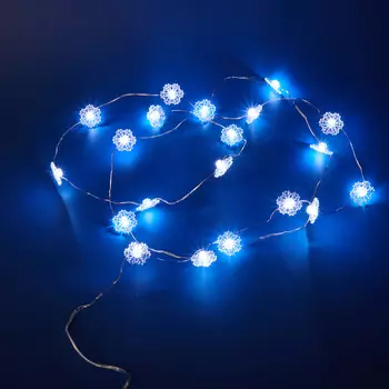 Гирлянда Uniel ULD-S1900-020/STB/2AA WHITE IP20 SNOWFLAKES MINI