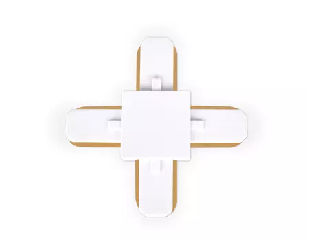 Коннектор Х-образный однофазный для соединения трековых шинопроводов A