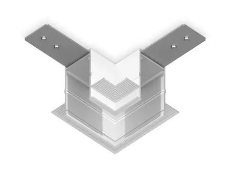 Коннектор угловой для встраиваемого шинопровода Ambrella Magnetic 220V