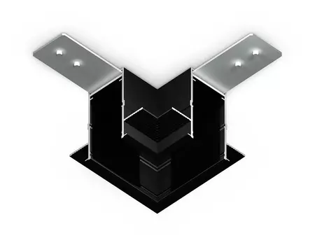 Коннектор угловой для встраиваемого шинопровода Ambrella Magnetic 220V