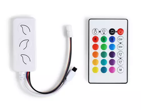 Контроллер WIFI Tuya для светодиодных лент RGB+CCT с управлением белог