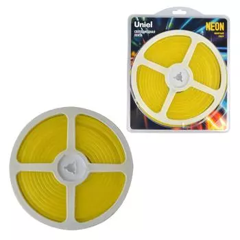 LED лента Uniel ULS-N01-2835-120LED/m-6mm-IP67-DC12V-9W/m-5M-YELLOW бл