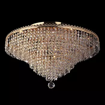 Люстра каскад 1311 1311/12 золото/прозрачный хрусталь Strotskis Eurosvet