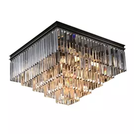 Потолочная хрустальная люстра Newport 31100 31112/PL black+gold