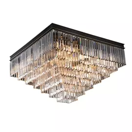 Потолочная хрустальная люстра Newport 31100 31117/PL black+gold