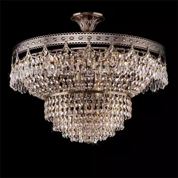 Люстра каскад 3167 3167/8 античная бронза/прозрачный хрусталь Strotskis Eurosvet