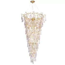 Люстра каскадная Crystal Lux Reina REINA SP34 D1200 GOLD PEARL