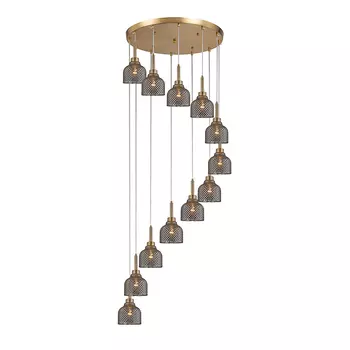 Люстра каскадная Indigo Caramella V000436 11039/12P Smoke