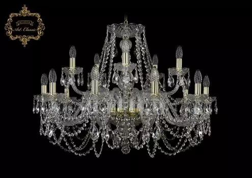 Подвесная хрустальная люстра 11.11 Art Classic 11.11.10+5.300.Gd.Sp