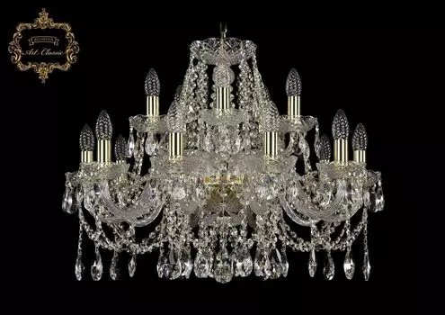 Подвесная хрустальная люстра 11.12 Art Classic 11.12.10+5.240.Gd.Sp