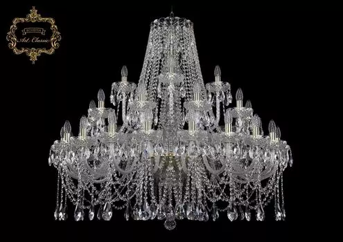 Подвесная хрустальная люстра 11.12 Art Classic 11.12.20+10+5.400.Gd.Sp