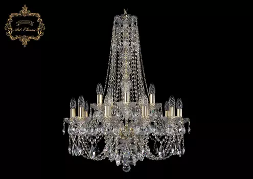Подвесная хрустальная люстра 11.21 Art Classic 11.21.10+5.220.h-82.Gd.
