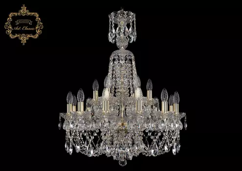 Подвесная хрустальная люстра 11.21 Art Classic 11.21.12+6.220.XL-82.Gd