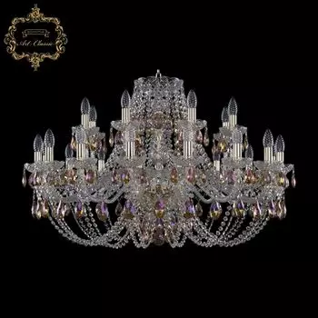 Подвесная хрустальная люстра 11.21 Art Classic 11.21.16+8.360.Gd.Sp.K7