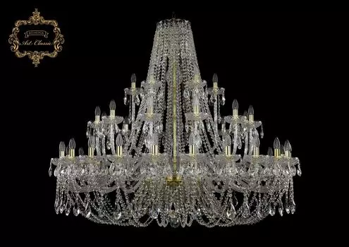 Подвесная хрустальная люстра 11.21 Art Classic 11.21.24+12+6.530.Gd.Sp
