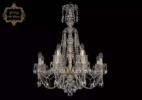 Подвесная хрустальная люстра 11.21 Art Classic 11.21.8+4.220.XL-82.Gd.