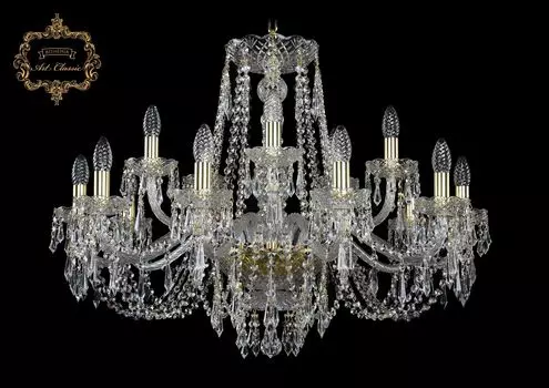 Подвесная хрустальная люстра 11.23 Art Classic 11.23.10+5.300.Gd.Dr