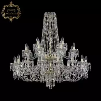 Подвесная хрустальная люстра 11.23 Art Classic 11.23.16+8+4.400.2d.Gd.