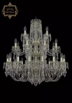 Подвесная хрустальная люстра 11.23 Art Classic 11.23.16+8+4.300.3d.Gd.