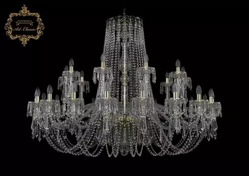 Подвесная хрустальная люстра 11.23 Art Classic 11.23.20+10.530.Gd.Dr