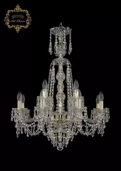 Подвесная хрустальная люстра 11.23 Art Classic 11.23.8+4.220.XL-80.Gd.