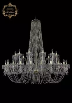 Подвесная хрустальная люстра 11.24 Art Classic 11.24.24+12.530.h-145.G