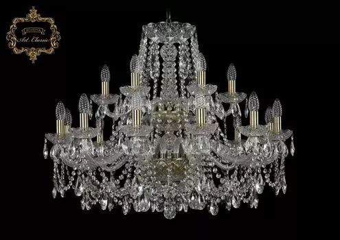 Подвесная хрустальная люстра 11.25 Art Classic 11.25.12+6.300.2d.Br.Sp