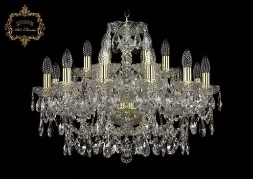 Подвесная хрустальная люстра 11.25 Art Classic 11.25.12+6.220.Gd.Sp