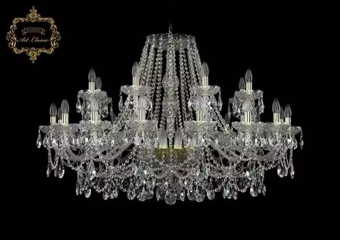 Подвесная хрустальная люстра 11.25 Art Classic 11.25.16+8.400.Gd.Sp