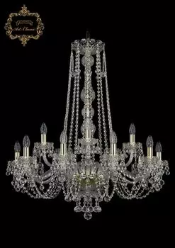 Подвесная хрустальная люстра 11.26 Art Classic 11.26.10+5.300.h-95.Gd.