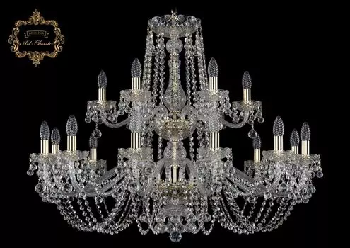 Подвесная хрустальная люстра 11.26 Art Classic 11.26.12+6.360.2d.Gd.B