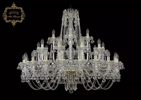 Подвесная хрустальная люстра 11.26 Art Classic 11.26.20+10+5.400.Gd.B