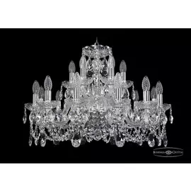 Подвесная хрустальная люстра 1402 Bohemia 1402/12+6/240 Ni