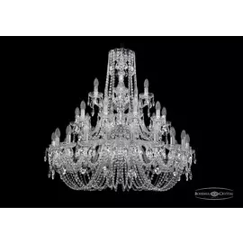 Подвесная хрустальная люстра 1402 Bohemia 1402/20+10+5/360/3d Ni