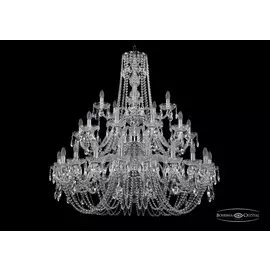 Подвесная хрустальная люстра 1402 Bohemia 1402/20+10+5/400/3d Ni