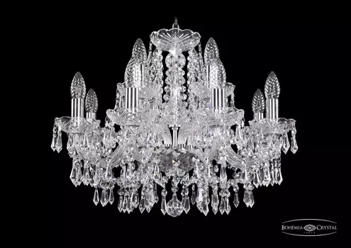 Подвесная хрустальная люстра 1403 Bohemia 1403/8+4/195 Ni