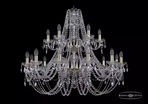 Подвесная хрустальная люстра 1406 Bohemia 1406/12+6/360/2d G