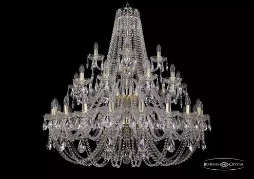 Подвесная хрустальная люстра 1406 Bohemia 1406/20+10+5/400/3d G