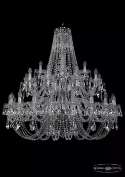 Подвесная хрустальная люстра 1406 Bohemia 1406/20+10+5/400/2d Ni