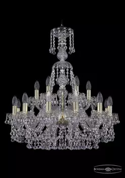 Подвесная хрустальная люстра 1409 Bohemia 1409/12+6/240/XL-76 G