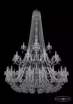 Подвесная хрустальная люстра 1409 Bohemia 1409/20+10+5/530/h-203/3d Ni